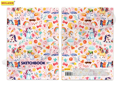 Скетчбук День Единорожка А5, 48л, КБС С48-9998