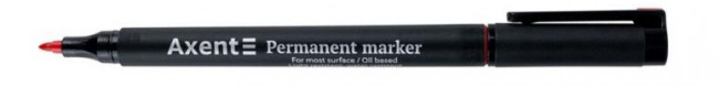 Маркер Permanent 2535-A, 1 мм круглый красный, AXENT (12)