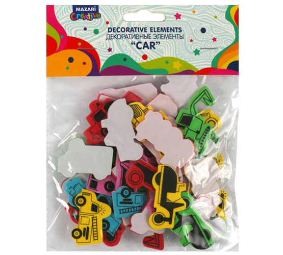 Декоративные элементы "Car" из EVA на клеевом слое, Mazari/M-20015 (24)