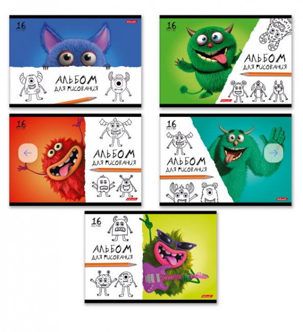 Альбом для рисования А4 16л скоба "Буки и барабашки" "Светоч" (10) Альбом для рисования А4 16л скоба "Буки и барабашки" "Светоч" (10)