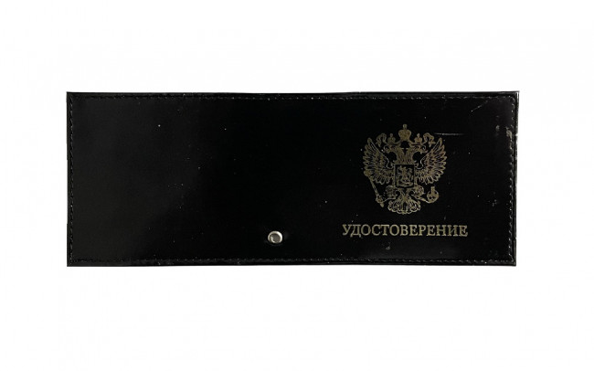 Обложка на удостоверение WENZER OFFICE, орел ф/з с люверсом, черная