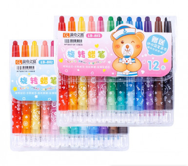 Набор восковых карандашей 12цв., CChenqi/LB-8112