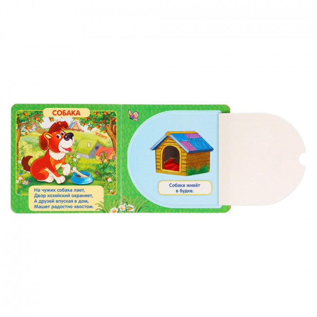 Книжка с окошками «Домашние животные». Формат: 127х127мм 10стр, Умка Книжка с окошками «Домашние животные». Формат: 127х127мм 10стр, Умка