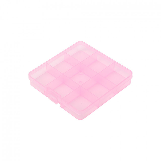 Коробка 13.5 x 13.7 x 2.3см, для шв. принадл., пластик, розовый/прозрачный, Gamma/OM-086 Коробка 13.5 x 13.7 x 2.3см, для шв. принадл., пластик, розовый/прозрачный, Gamma/OM-086