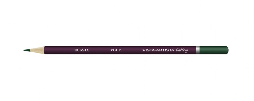 Карандаш цветной художественный заточенный 624 зеленый кедровый, Gallery VISTA-ARTISTA/VGCP 624 (6)
