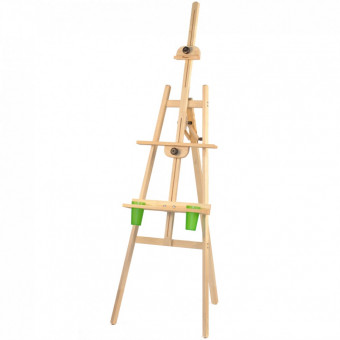 Мольберт Лира "Люкс" с полкой и стаканами, сосна, Pinax/KX.LE011