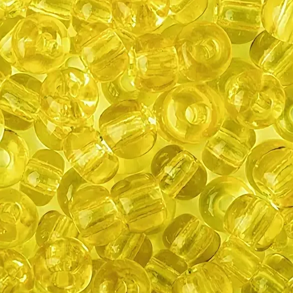 Бисер "ASMAR" размер №12, вес: 450 г, цвет - жёлтый прозрачный