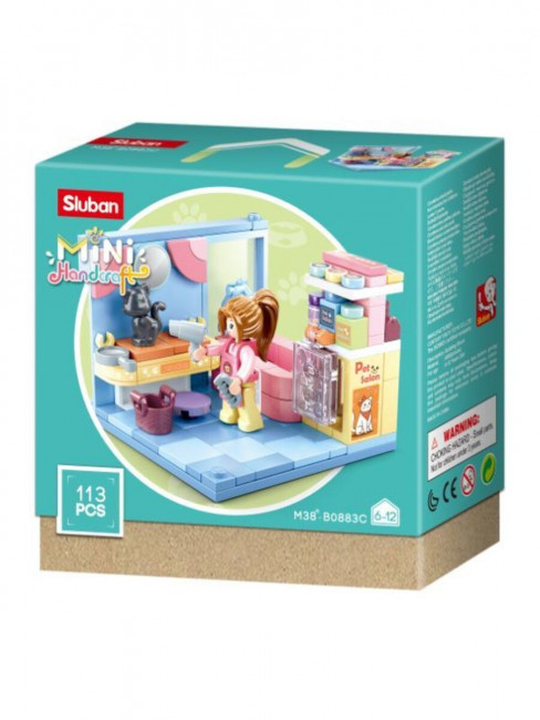 Конструктор пластиковый "Парикмахерская", 113 деталей, Рыжий Кот/M38-B0883C