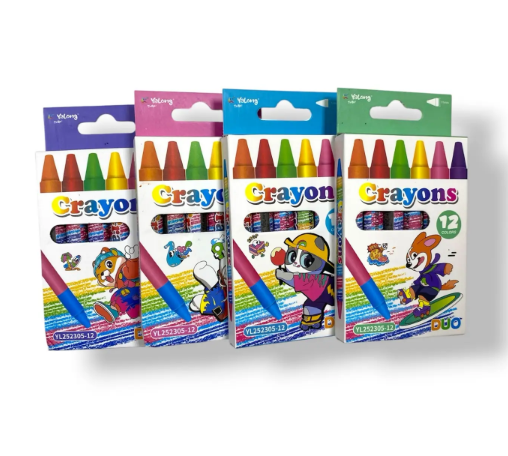 Набор восковых двухсторонних карандашей "Crayon" 8цв.,8 шт, YALONG/YL252305-12 (12/144)