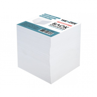 Блок бумажный белый WENZER OFFICE "Premium" 9x9x9 см, непрокленный, офсет 100 г/м² Блок бумажный белый WENZER OFFICE "Premium" 9x9x9 см, непрокленный, офсет 100 г/м²