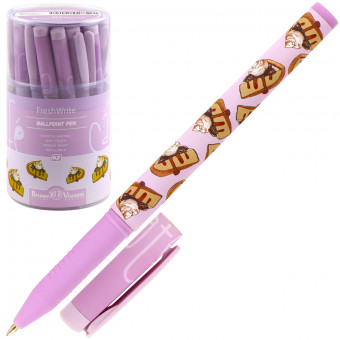 Ручка шариковая 0,7мм синяя "FreshWrite. Кофемания. Чизкейк", BV/20-0214/87 (24)