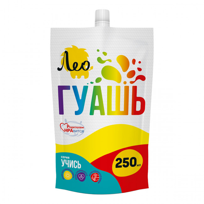 Краска гуашь 250мл, желтая темная, Учись Лео/LGD-250 №208