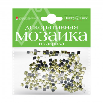 Мозаика 4х4мм декоративная из акрила, 200шт, желтая, BV/2-335/06