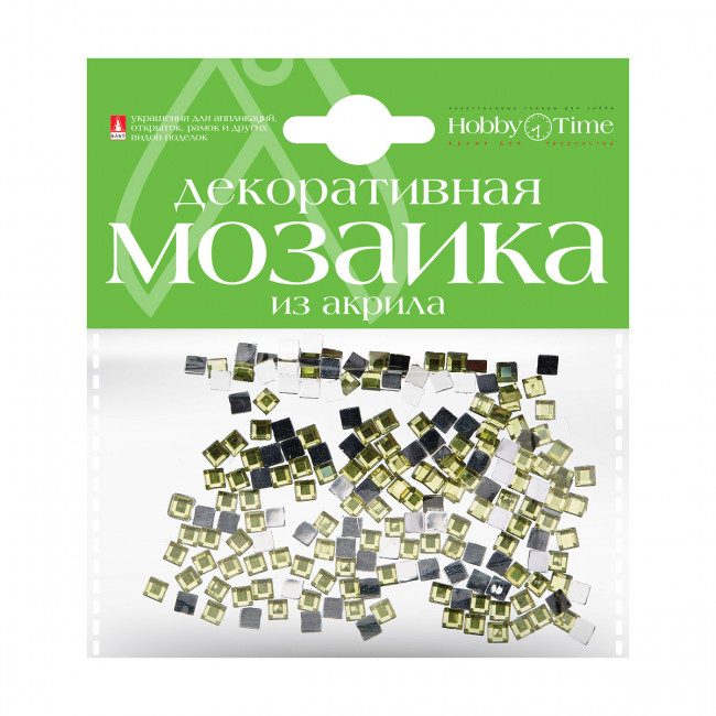 Мозаика 4х4мм декоративная из акрила, 200шт, желтая, BV/2-335/06