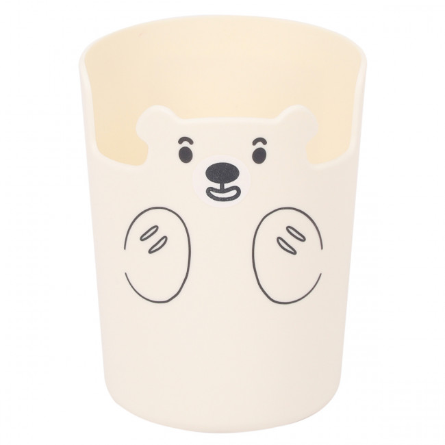 Подставка 10,5x7,8см для пишущих принадлежностей "Teddy Bear" настольная, пластиковая, белая, deVENTE/4104344 (12)