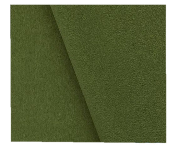 Гофрированная бумага плотная (флористическая 50мм х 250 мм,120 г/м2), Хакки