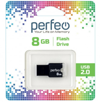 Флеш накопитель (память) USB 8GB M01 Black, Perfeo
