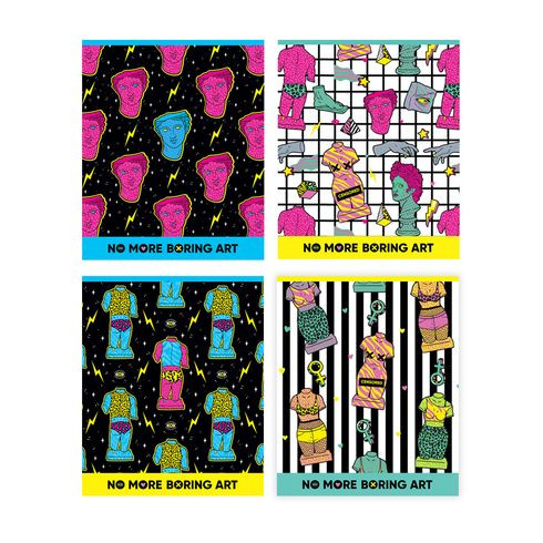 Тетрадь общая А5 скоба 96л. одна линия "Смешное искусство" (ассорти) BG (10/50) Тетрадь общая А5 скоба 96л. одна линия "Смешное искусство" (ассорти) BG (10/50)