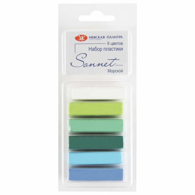 Пластика 120гр 6цв "Морской", Сонет Невская палитра/591031244