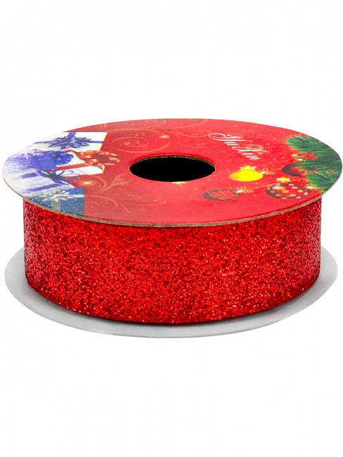 Лента 2.5*270 см новогодняя "Гранатовая россыпь" MILAND/ЛП-5332