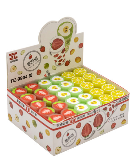 Ластик 50*25мм "Фрукты" цилиндр, TIZO WTZ-3 (30/30/900)