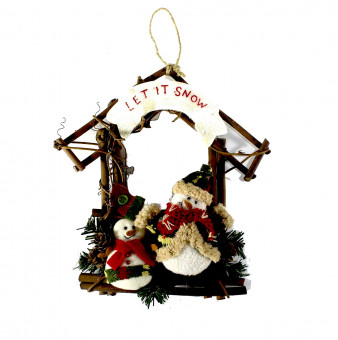 ПОДВЕСКА, КРИСТАЛЛ-КАНЦ «ДОМ СО СНЕГОВИКАМИ», 23Х25 СМ, ДЕРЕВО, E07096 ПОДВЕСКА, КРИСТАЛЛ-КАНЦ «ДОМ СО СНЕГОВИКАМИ», 23Х25 СМ, ДЕРЕВО, E07096