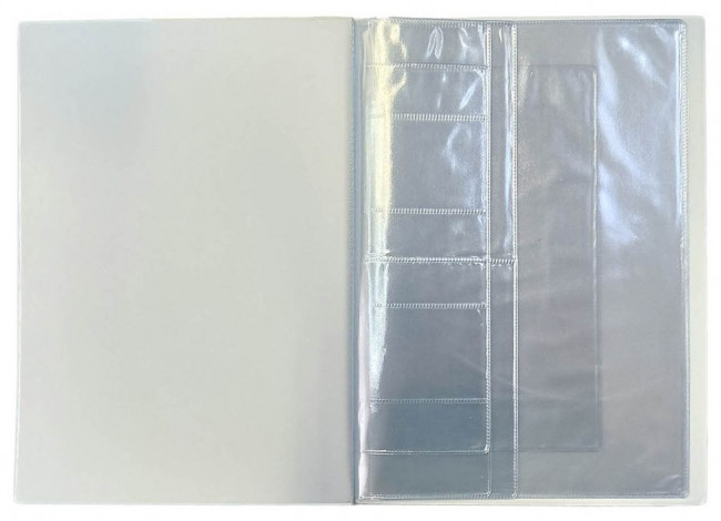 Папка "Семейные  документы" ПВХ белый с картоном, печать (принт) "Малахит" с приваренным блоком (19 кармашков), 107-19-801-1