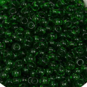 Бисер "ASMAR" размер №12, вес: 450 г, цвет - зелёный прозрачный
