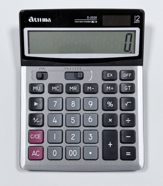 Калькулятор 12- разрядный, размер - 145*185мм, Atiima/D-2020/B-125 (20) Калькулятор 12- разрядный, размер - 145*185мм, Atiima/D-2020/B-125 (20)