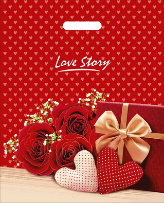 Пакет ПВД (38*47) 60 мкм "Лав Стори" (50)