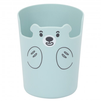 Подставка 10,5x7,8см для пишущих принадлежностей "Teddy Bear" настольная, пластиковая, бирюзовая, deVENTE/4104346 (12)