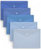 Папка с кнопкой А-4   DI-3 "Синие оттенки" INTELLIGENT 33х23см, пластик, ассорти, штрихкод на папке (10/250/500)