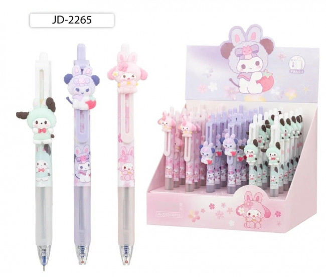 Авторучка шариковая 0,5мм синяя "ЗАЙЧИК" на масляной основе, Basir/JD-2265 (36)