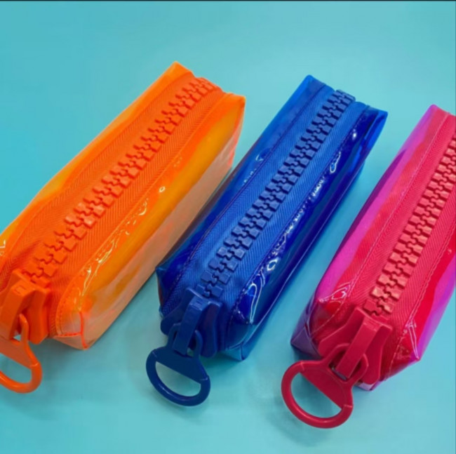 Пенал для канцелярских принадлежностей на 1 отделение, прозрачный, крупная молния, Магистр, неоновые цвета ассорти/ TM0265 Пенал для канцелярских принадлежностей на 1 отделение, прозрачный, крупная молния, Магистр, неоновые цвета ассорти/ TM0265