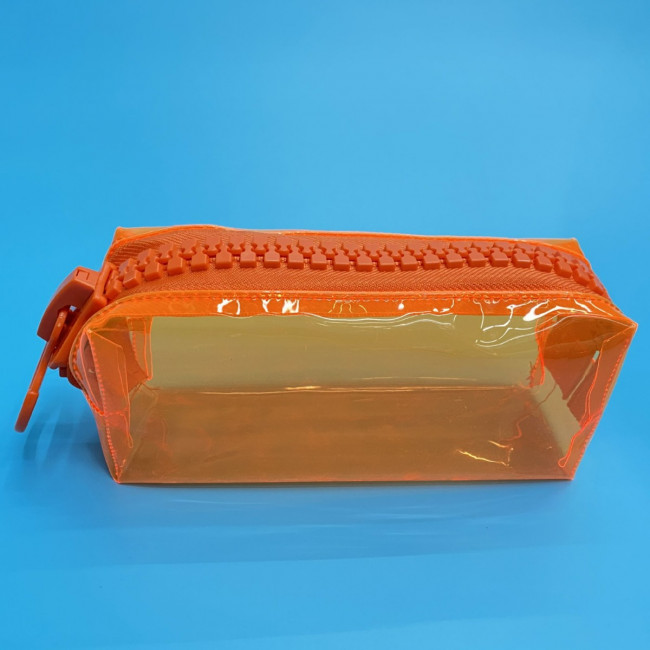 Пенал для канцелярских принадлежностей на 1 отделение, прозрачный, крупная молния, Магистр, неоновые цвета ассорти/ TM0265 Пенал для канцелярских принадлежностей на 1 отделение, прозрачный, крупная молния, Магистр, неоновые цвета ассорти/ TM0265