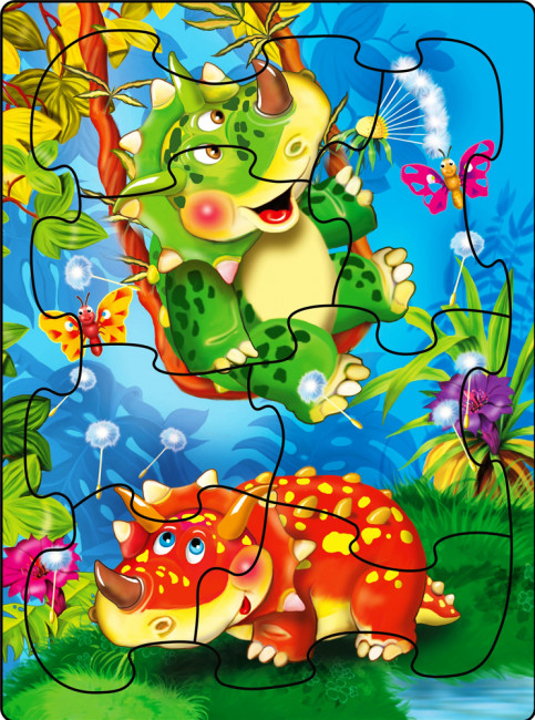 Пазл Р-6216 "Динозаврики малыши"