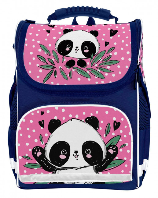 Рюкзак подрост. Schoolformat BASIC PANDASTIC 17 л синий 38х28х16 жестк. каркас 1 отд. молния д/девочек Рюкзак подрост. Schoolformat BASIC PANDASTIC 17 л синий 38х28х16 жестк. каркас 1 отд. молния д/девочек