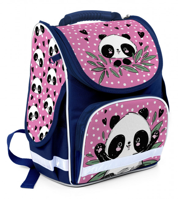 Рюкзак подрост. Schoolformat BASIC PANDASTIC 17 л синий 38х28х16 жестк. каркас 1 отд. молния д/девочек Рюкзак подрост. Schoolformat BASIC PANDASTIC 17 л синий 38х28х16 жестк. каркас 1 отд. молния д/девочек