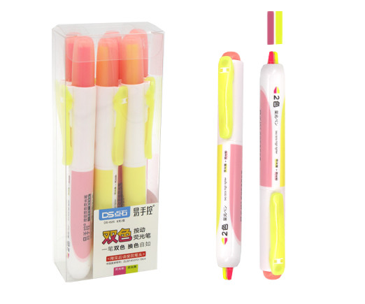 Маркер выделитель 2цв. DS-825 Желто-розовый, авт. 1-4мм, клиновидный, круглый корпус, в упаковке ПВХ (6/48/192) Маркер выделитель 2цв. DS-825 Желто-розовый, авт. 1-4мм, клиновидный, круглый корпус, в упаковке ПВХ (6/48/192)