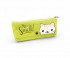 Пенал   BY-514  "Котик" зеленый с прозрачным силиконовым клапаном на кнопке  (1/12/252)