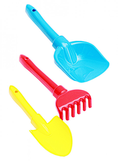 Набор № 22: лопатка 22см +грабли 21см + совочек 21см, Рыжий Кот/И-1837