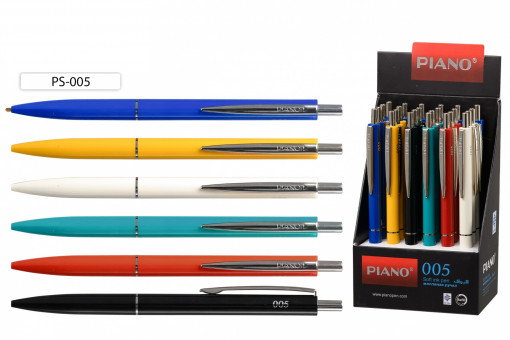 Автоматическая шариковая ручка: Piano; "OO5"; с чернилами на масляной основе,изящный, пластиковый, цветной корпус /ассорти/, цвет чернил-синий.толщина пишущего узла 0,7 mm. Автоматическая шариковая ручка: Piano; "OO5"; с чернилами на масляной основе,изящный, пластиковый, цветной корпус /ассорти/, цвет чернил-синий.толщина пишущего узла 0,7 mm.