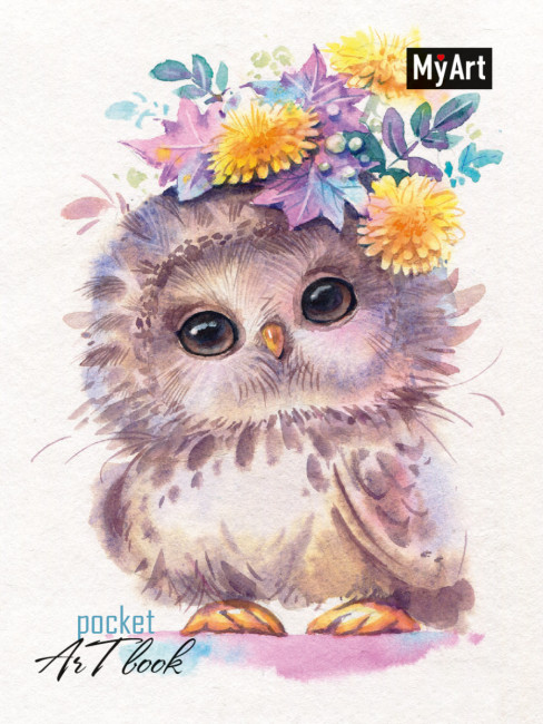 Блокнот pocket ArtBook "Совушка" MyArt. Формат: 100х138х11 160стр, Проф-Пресс