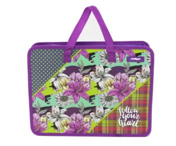 Папка для творчества А4 с ткан. ручками CQ-7610 "Цветы" пластиковая, молния сверху, фиолетовая с рисунком (1/240) Папка для творчества А4 с ткан. ручками CQ-7610 "Цветы" пластиковая, молния сверху, фиолетовая с рисунком (1/240)