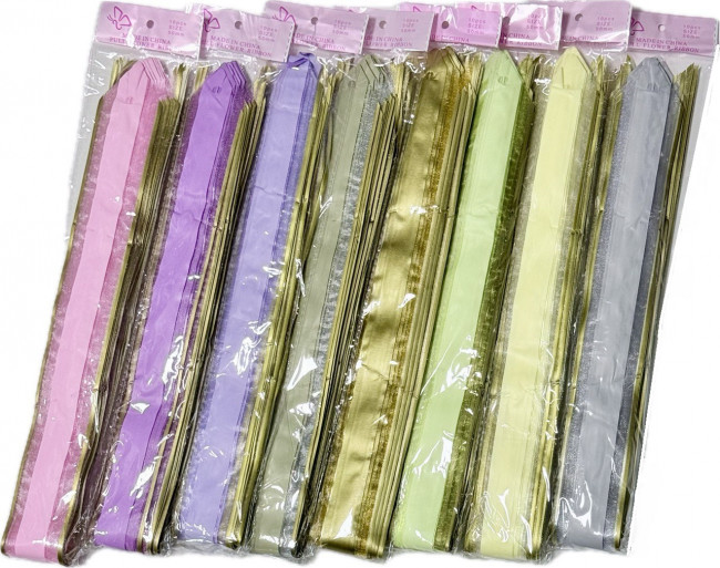 Бант подарочный 50мм*730мм, с золотой окантовкой, в пачке 10 штук одного цвета Магистр/MAG5*73-1115 (10) Бант подарочный 50мм*730мм, с золотой окантовкой, в пачке 10 штук одного цвета Магистр/MAG5*73-1115 (10)