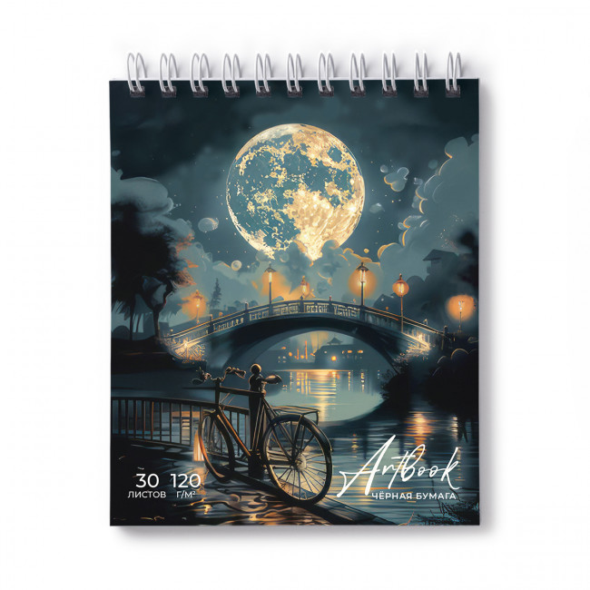 Артбук 175*200 мм 30л "Лунная ночь", на гребне, блок чёрный, Светоч/А307_01941 (2/14) Артбук 175*200 мм 30л "Лунная ночь", на гребне, блок чёрный, Светоч/А307_01941 (2/14)