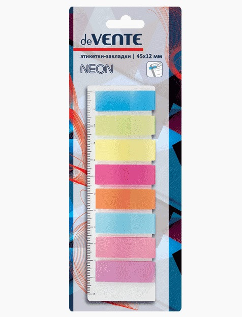 Набор самоклеящихся этикеток-закладок45*12мм 8цв*25л, лпластиковые полупрозрачные, VENTE/2011310 (12) Набор самоклеящихся этикеток-закладок45*12мм 8цв*25л, лпластиковые полупрозрачные, VENTE/2011310 (12)
