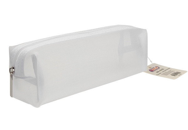 Пенал-косметичка 20х5х6см из органзы, прямоугольный, белый, Asmar