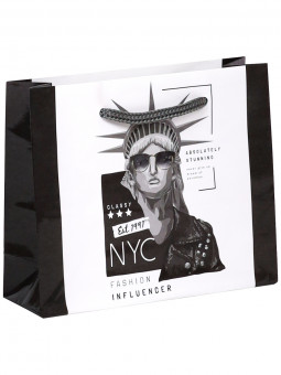 Пакет подарочный с глянц. лам. (горизонтальный)  61х46х20 см  (XXXL) Статуя свободы, 157 г ППК-7572