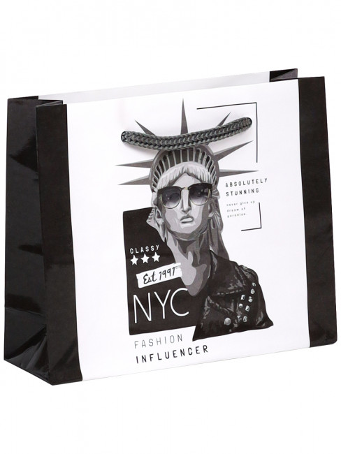 Пакет подарочный с глянц. лам. (горизонтальный)  61х46х20 см  (XXXL) Статуя свободы, 157 г ППК-7572